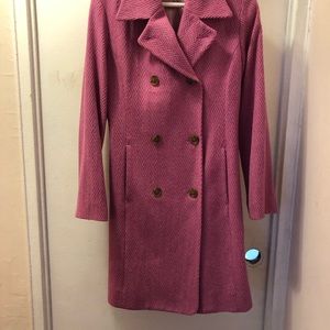 NWOT PHB NYC vintage double-breasted pink coat, wool blend, size M